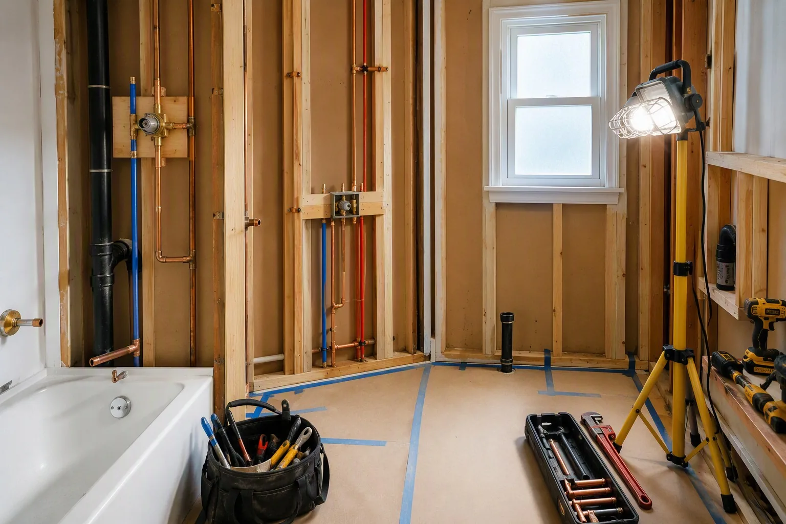 Bathroom remodel permit inspection in a Denver CO home renovation