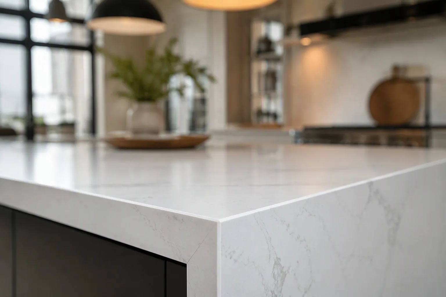 New quartz countertops installed in a Denver kitchen during a countertop replacement