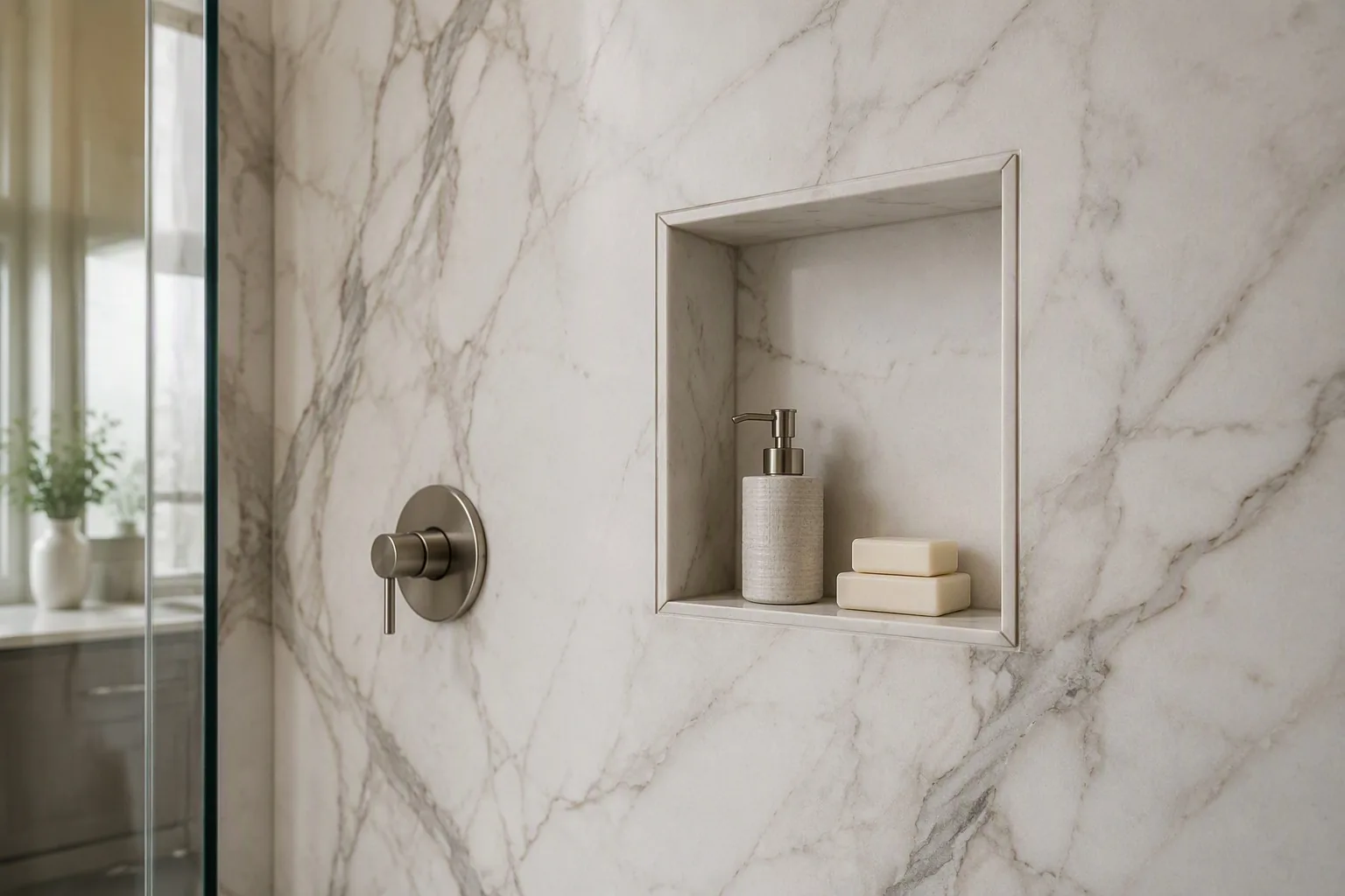 Sentrel shower walls in a Denver Colorado bathroom remodel